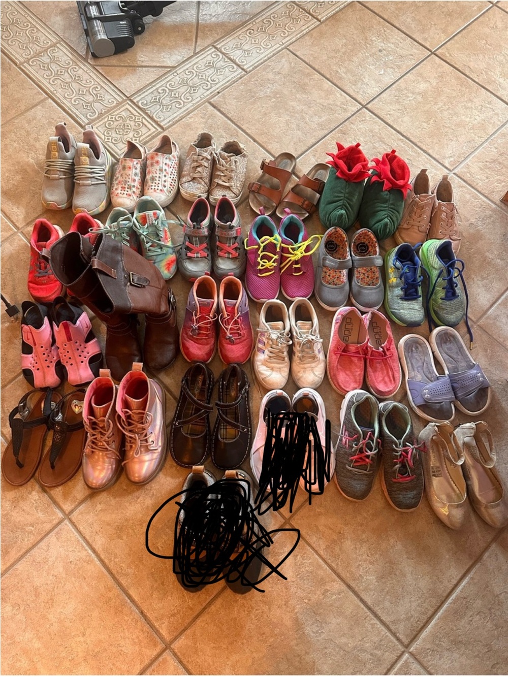 Girls 1-3 all great shape. Name brand and super cute. Kids shoe bundle.